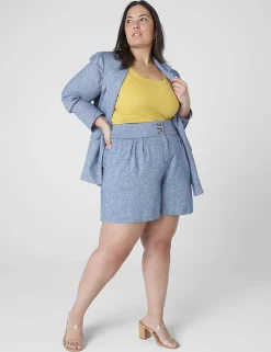 Shorts^Lane Bryant Linen City Short Chambray