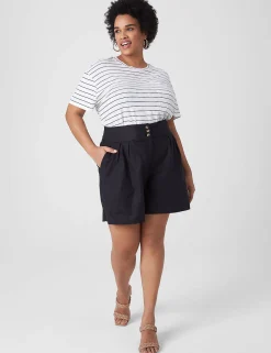 Shorts^Lane Bryant Linen City Short Black