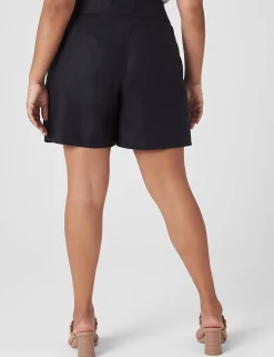 Crops, Capris And Shorts^Lane Bryant Linen City Short Black