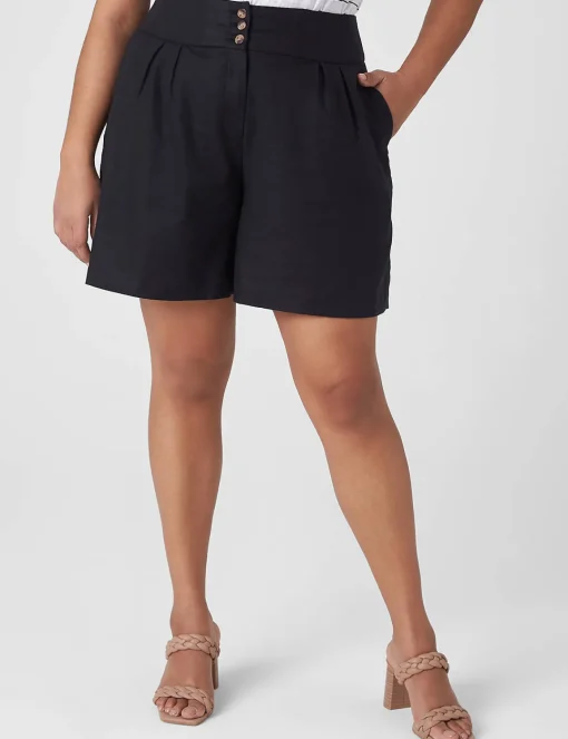 Shorts^Lane Bryant Linen City Short Black