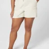Shorts^Lane Bryant Linen Short With Roll Hem Oatmeal Stripe