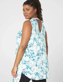 Livi Active Tops^Lane Bryant Livi Crew-Neck V-Back Tank Kaleidoscope Print