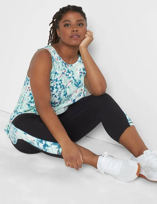 Livi Active Tops^Lane Bryant Livi Crew-Neck V-Back Tank Kaleidoscope Print