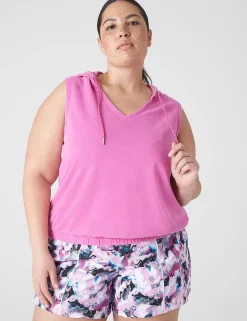 Livi Active Tops^Lane Bryant Livi Crop V-Neck French Terry Hoodie Fiji Flower