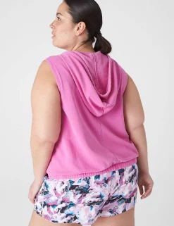 Livi Active Tops^Lane Bryant Livi Crop V-Neck French Terry Hoodie Fiji Flower