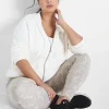 Jackets^Lane Bryant Livi Full-Zip Fleece Hoodie Egret