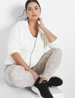 Jackets^Lane Bryant Livi Full-Zip Fleece Hoodie Egret