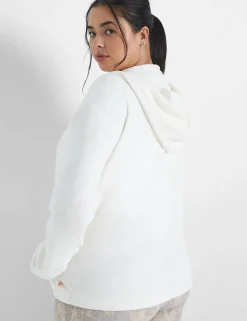 Jackets^Lane Bryant Livi Full-Zip Fleece Hoodie Egret