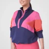 Jackets^Lane Bryant Livi Half-Zip Colorblock Windbreaker Jacket Maritime Blue