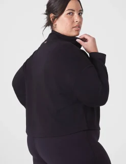 Livi Active Tops^Lane Bryant Livi Half-Zip Cozysoft Cropped Pullover Black