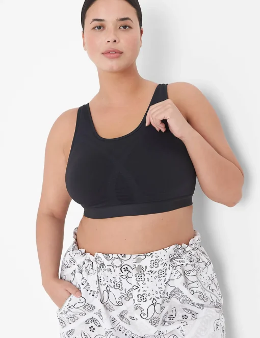 Sports Bras^Lane Bryant Livi High Impact Max Zoned Seamless Black