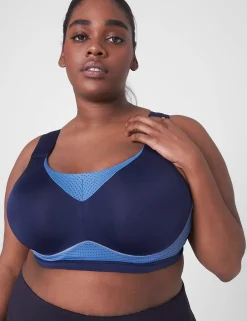 Sports Bras^Lane Bryant Livi High-Impact Underwire Wicking Sports Bra Maritime Blue
