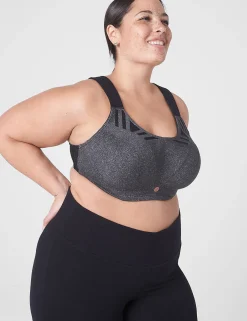 Sports Bras^Lane Bryant Livi High-Impact Wicking Max Support Sports Bra Grey