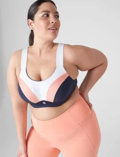 Sports Bras^Lane Bryant Livi High-Impact Wicking Max Support Underwire Sports Bra Desert Flower
