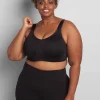 Sports Bras^Lane Bryant Livi High-Impact Wicking Underwire Sports Bra - Adjustable Straps Black