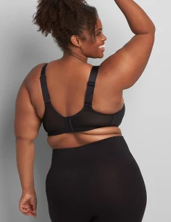 Sports Bras^Lane Bryant Livi High-Impact Wicking Underwire Sports Bra - Adjustable Straps Black