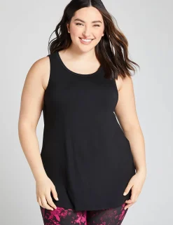 Livi Active Tops^Lane Bryant Livi High-Neck V-Back Tank Black