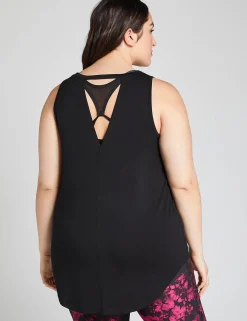 Livi Active Tops^Lane Bryant Livi High-Neck V-Back Tank Black
