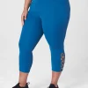 Crops And Capris^Lane Bryant Livi High-Rise Livi Soft Capri Legging - Strappy Hem Ink Blue