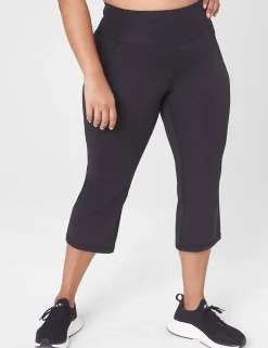 Crops And Capris^Lane Bryant Livi High-Rise Recycled Livi Soft Yoga Capri Black
