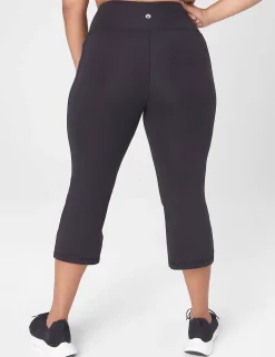 Crops And Capris^Lane Bryant Livi High-Rise Recycled Livi Soft Yoga Capri Black