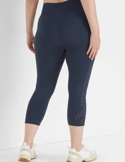 Crops And Capris^Lane Bryant Livi High-Rise Seamless Active Tights Blue Nights