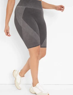 Shorts^Lane Bryant Livi High-Rise Seamless Rib Knee Short Black