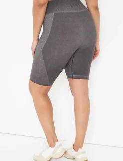 Shorts^Lane Bryant Livi High-Rise Seamless Rib Knee Short Black