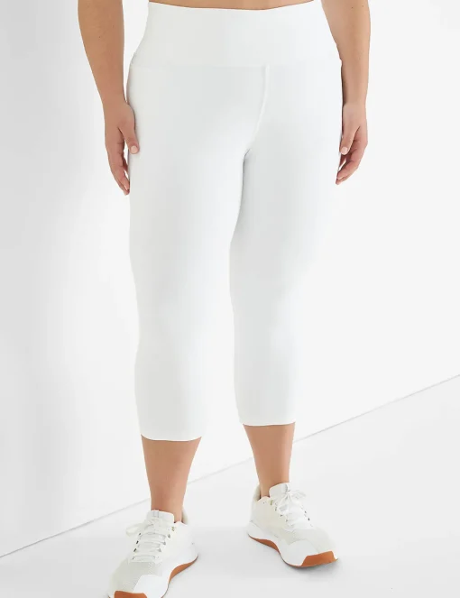 Crops And Capris^Lane Bryant Livi High-Rise Wicking Capri Legging White