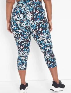 Crops And Capris^Lane Bryant Livi High-Rise Wicking Capri Legging - Print Kaleidoscope Print