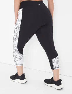 Crops And Capris^Lane Bryant Livi High-Rise Wicking Capri Legging Bold Bandana