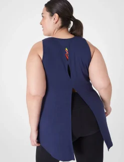 Livi Active Tops^Lane Bryant Livi Pride Back-Detail Tank Maritime Blue