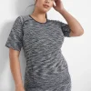 Livi Active Tops^Lane Bryant Livi Seamless Fitted Spacedye Top Black