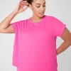 Livi Active Tops^Lane Bryant Livi Soft Crew-Neck Recycled Tee Sugar Plum