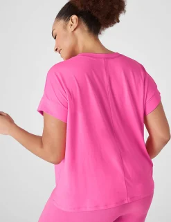 Livi Active Tops^Lane Bryant Livi Soft Crew-Neck Recycled Tee Sugar Plum