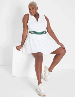 Livi Active Tops^Lane Bryant Livi Wicking Sleeveless Performance Polo White