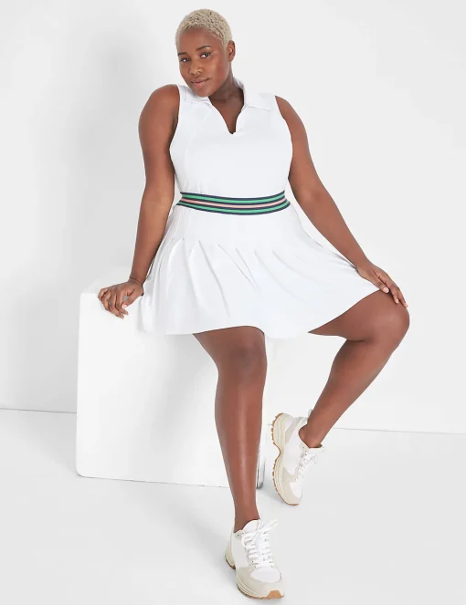 Livi Active Tops^Lane Bryant Livi Wicking Sleeveless Performance Polo White