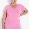 Livi Active Tops^Lane Bryant Livi Wicking V-Neck Performance Tee Fiji Flower