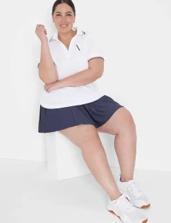 Livi Active Tops^Lane Bryant Livi Wicking V-Neck Performance Polo White