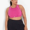 Sports Bras^Lane Bryant Livi Wireless Low-Impact Wicking High-Neck Sport Bra Fuchsia