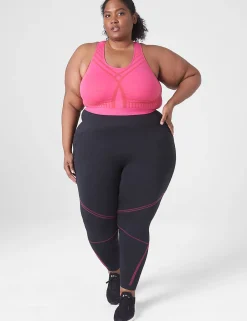 Sports Bras^Lane Bryant Livi Wireless Medium-Impact Seamless Sports Bra With Wicking Pink Yarrow