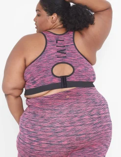 Sports Bras^Lane Bryant Livi Wireless Medium-Impact Seamless Sports Bra Pink Yarrow
