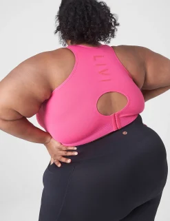 Sports Bras^Lane Bryant Livi Wireless Medium-Impact Seamless Sports Bra With Wicking Pink Yarrow