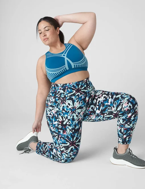 Sports Bras^Lane Bryant Livi Wireless Medium-Impact Zoned Seamless Sports Bra Ink Blue