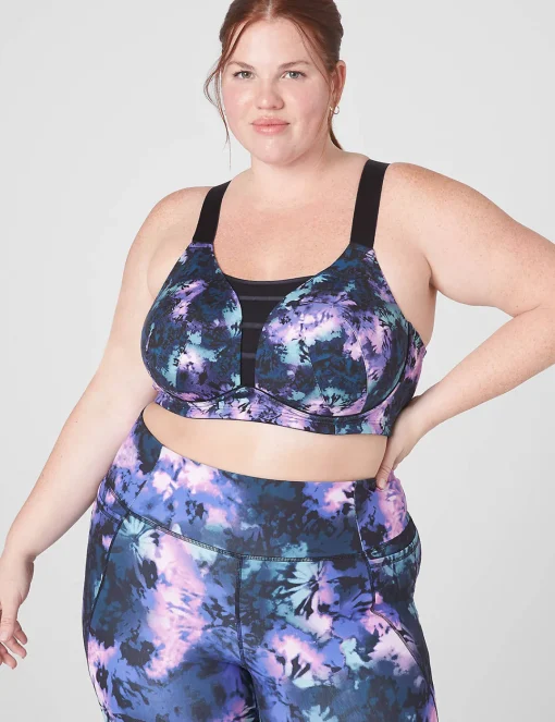 Sports Bras^Lane Bryant Livi Wireless Medium-Impact Wicking Sports Bra Maui Tie Dye