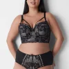 Sexy Bras^Lane Bryant Longline Boost Balconette Bra Black