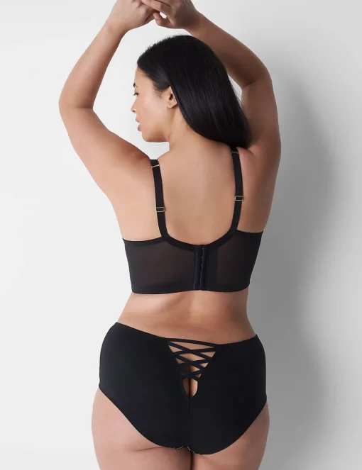 Sexy Bras^Lane Bryant Longline Boost Balconette Bra Black
