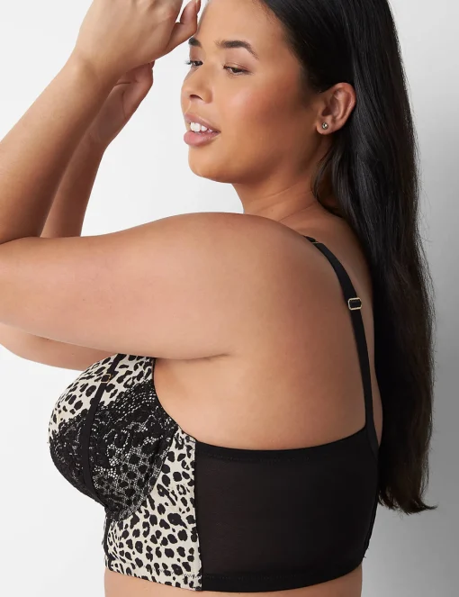 Underwire Bras^Lane Bryant Longline Boost Balconette Bra Animal Birch