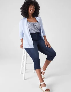 Cardigans^Lane Bryant Long-Sleeve Open-Front Cardigan Xenon Blue