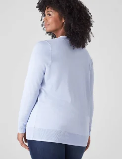 Cardigans^Lane Bryant Long-Sleeve Open-Front Cardigan Xenon Blue